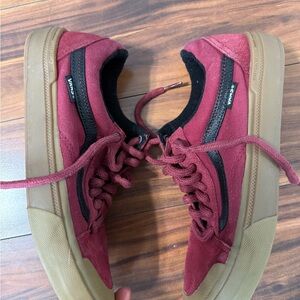 Vans Men's Burgundy and Black Sneakers